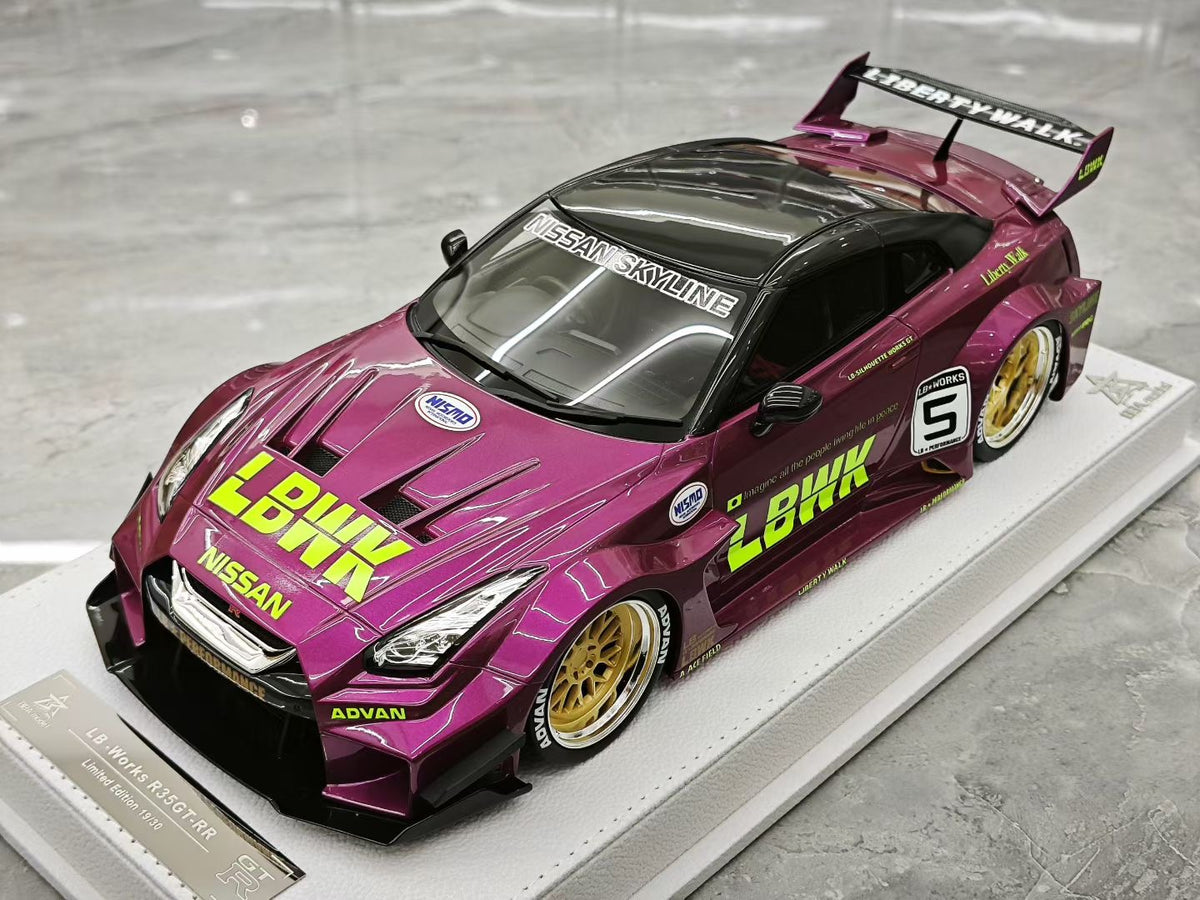 BBA Model 1:18 Scale Nissan GT-R (R35) LB-Silhouette Works GT-RR