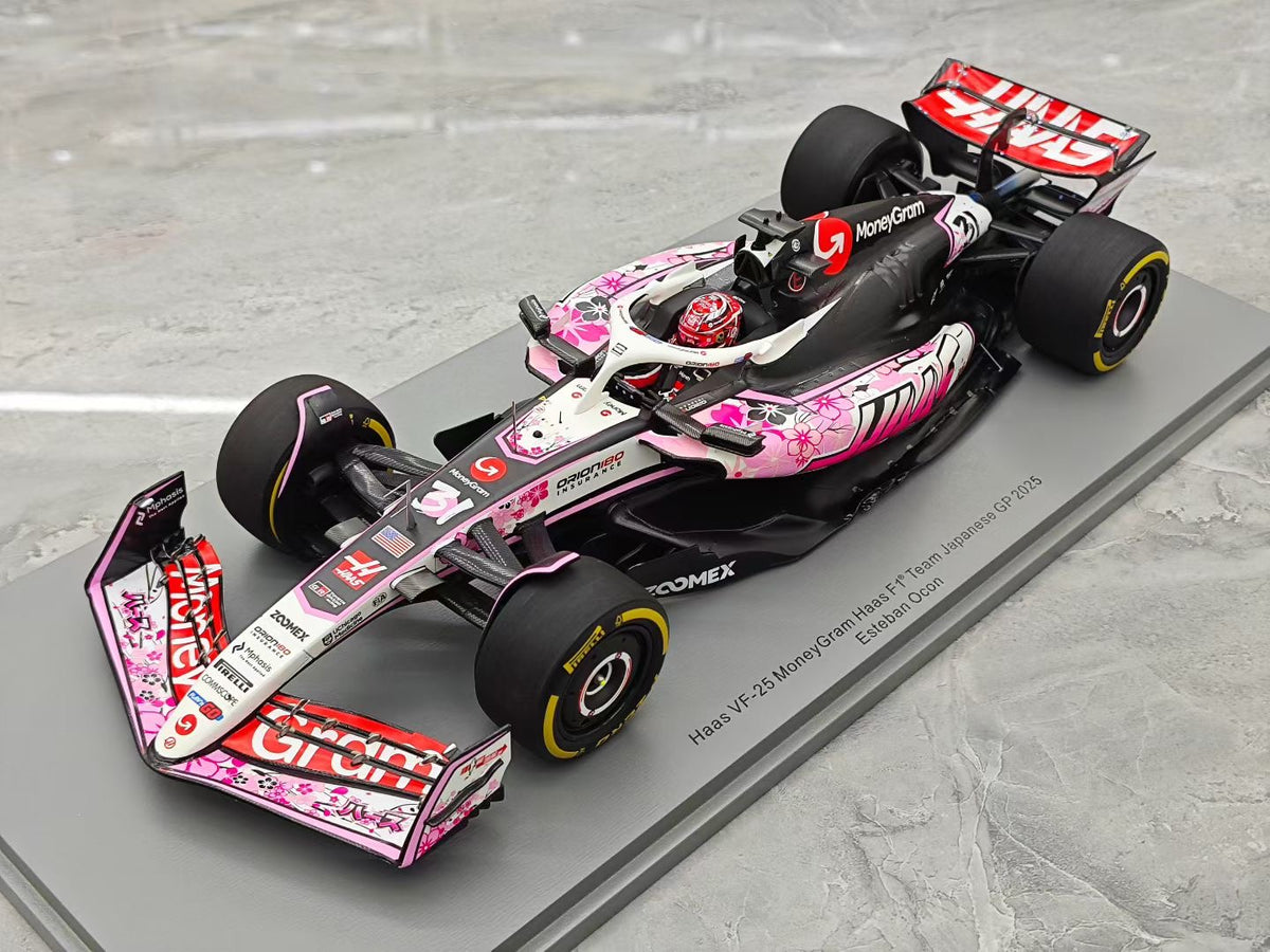 Spark 2025 Japanese GP – Haas VF-25 (Sakura Special Livery) – Ocon F1 – 1:18 Scale
