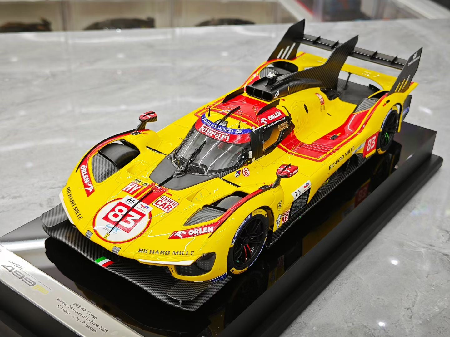 Amalgam 1/18 2025 Le Mans Ferrari 499 #83 Ye Yifei Racing Car
