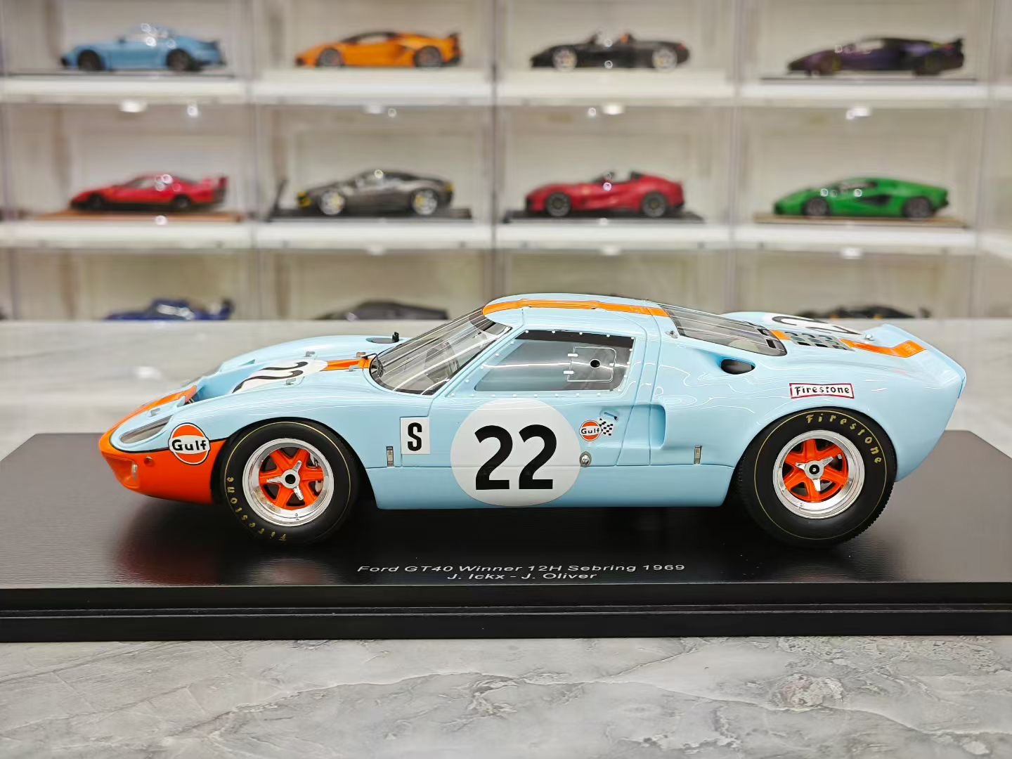 Spark 1/18 1969 Le Mans Sebring Endurance Race Victory Ford GT40