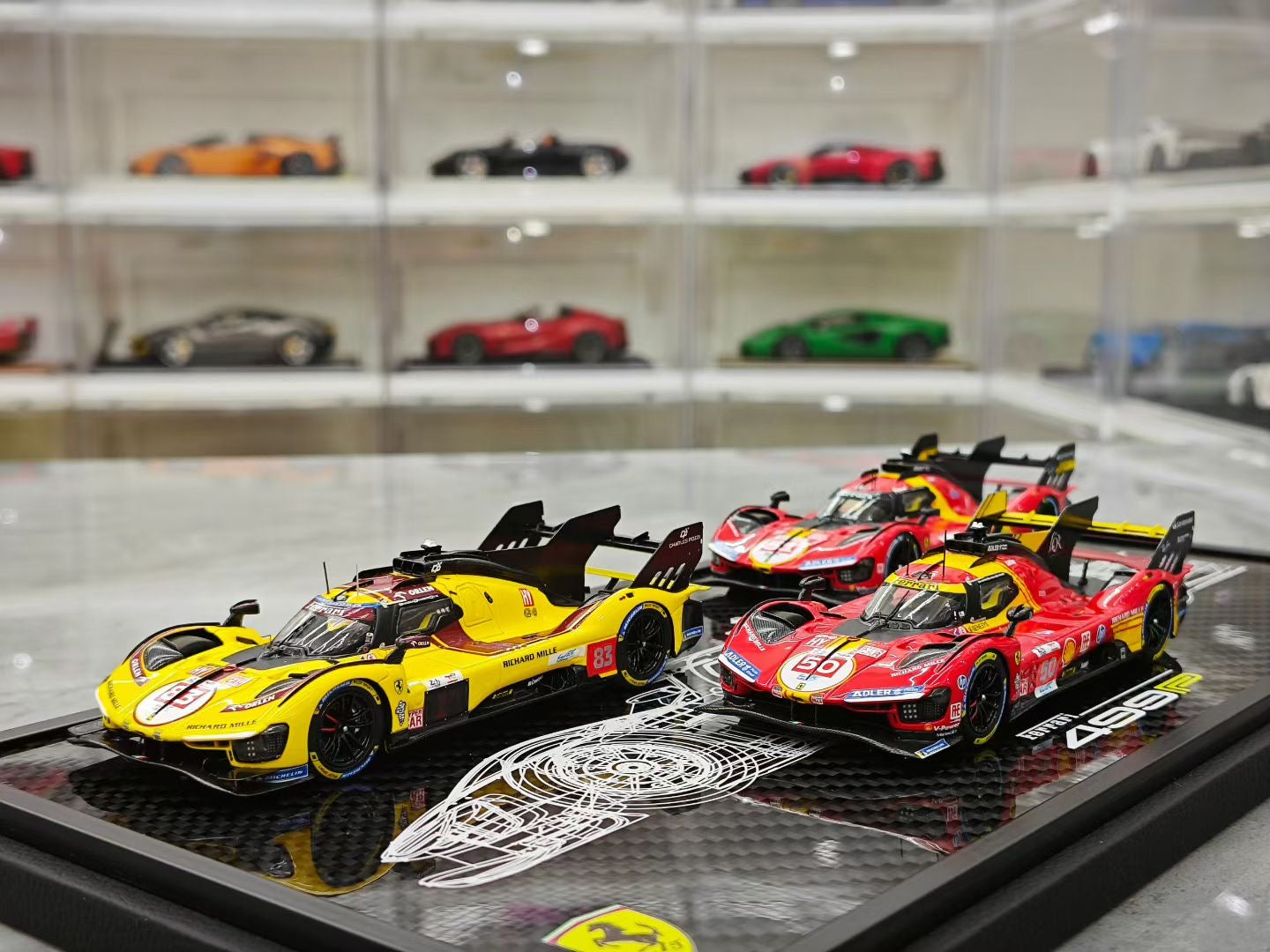 BBR 2023-2024-2025 Le Mans Ferrari 499P Three-Car Set 1:43
