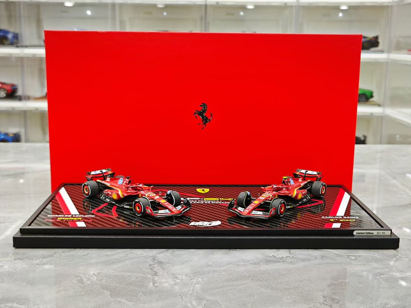 BBR 1/43 2024 Monaco Ferrari SF 24 Leclerc Sainz Set