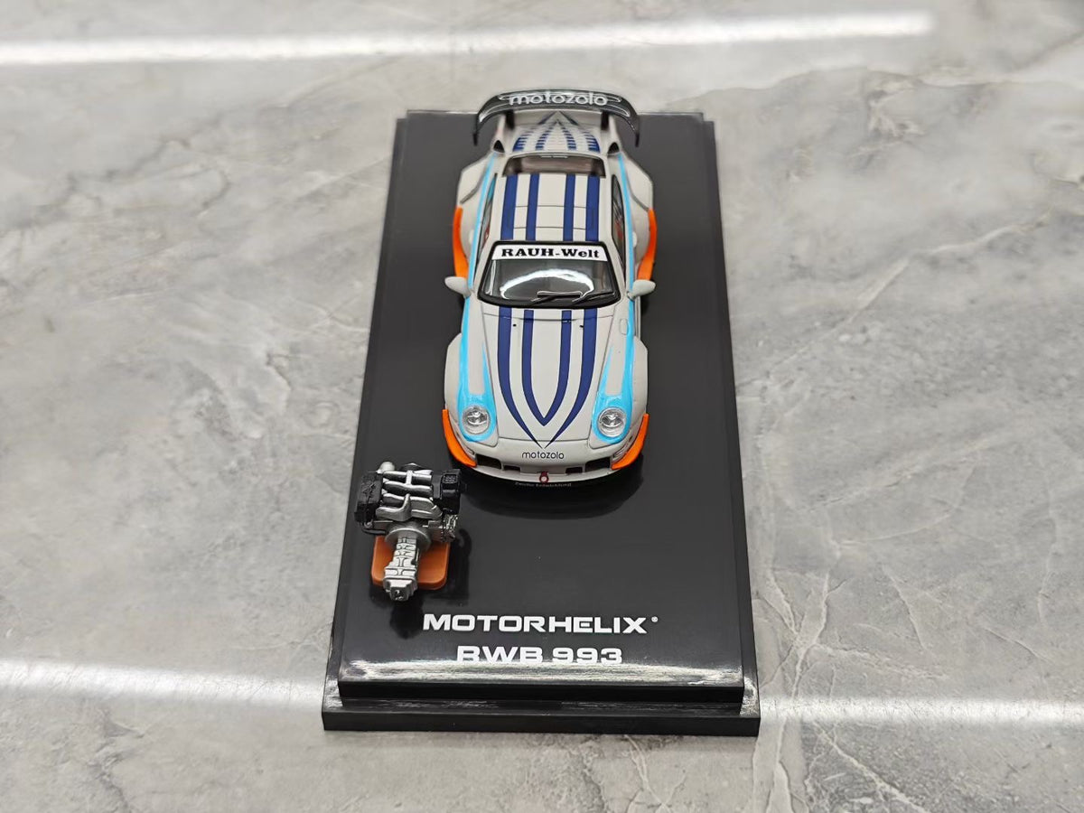 MOTORHELIX Porsche RWB 993 Widebody Die-cast Model (1:64 Scale)