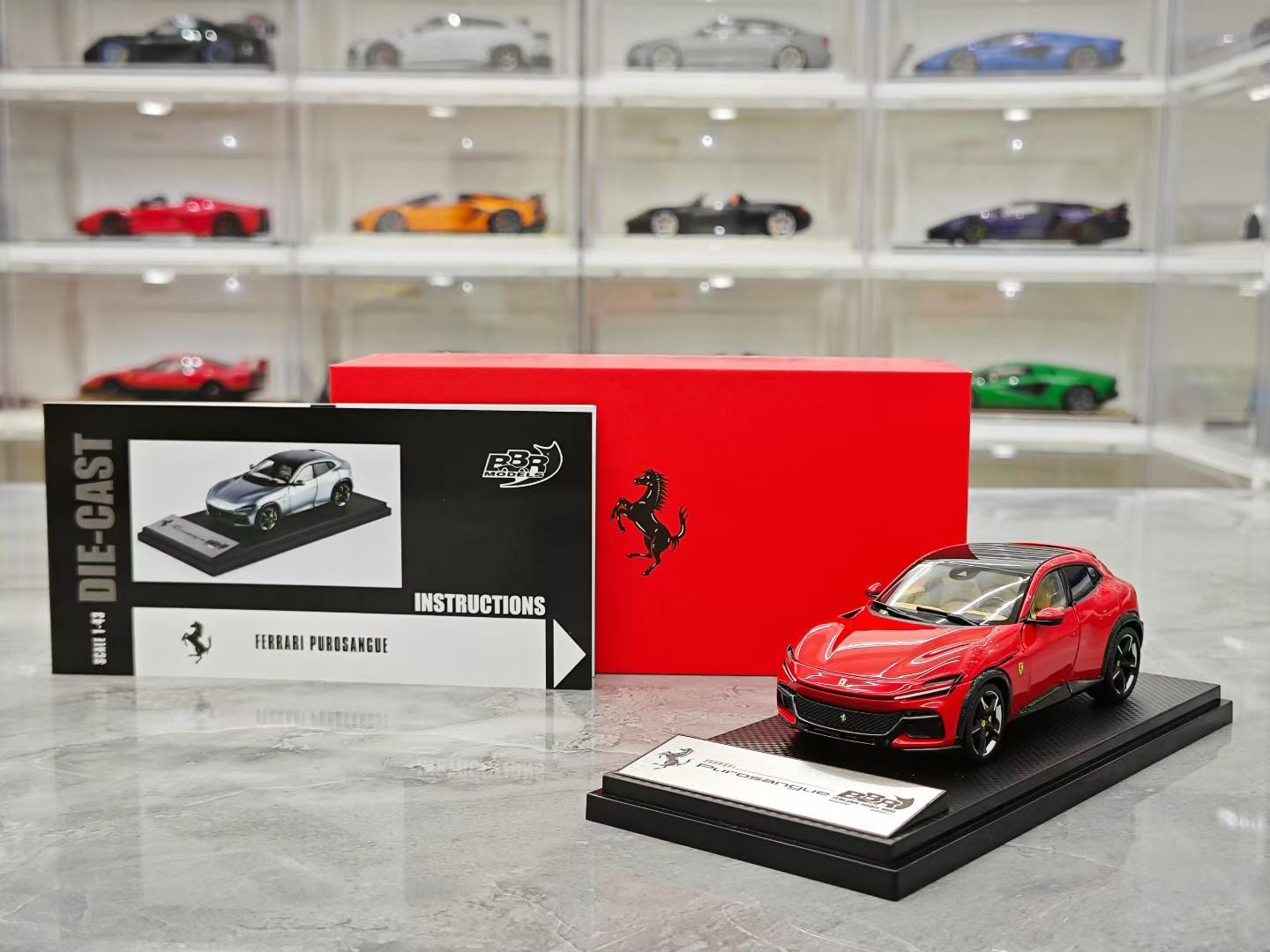 BBR 1/43 Ferrari Purosangue FUV with panoramic sunroof, diecast model.