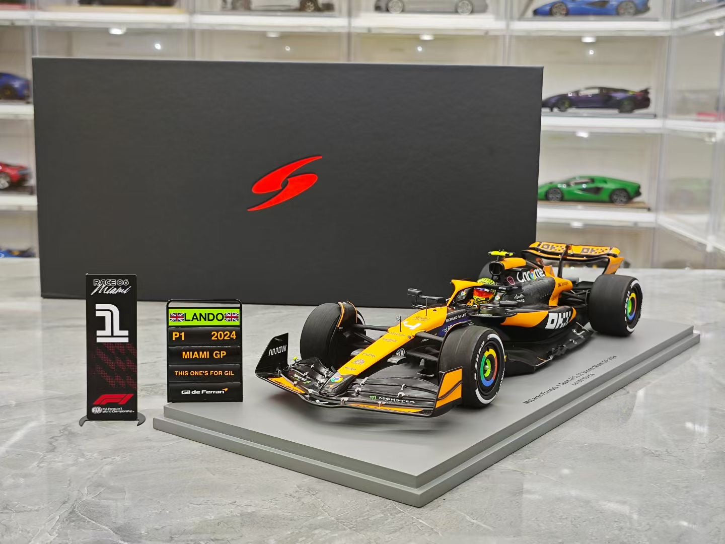 Spark 1/18 2024 Miami Grand Prix McLaren MCL38 Norris's first F1 title