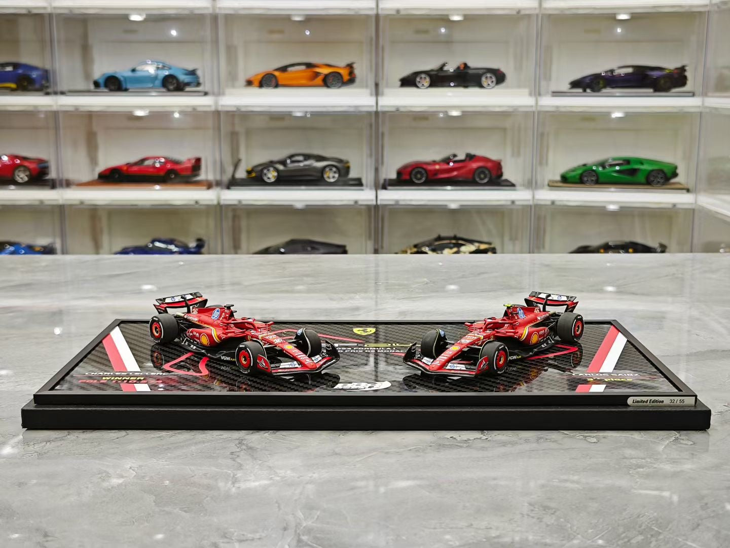 BBR 1/43 2024 Monaco Ferrari SF 24 Leclerc Sainz Set